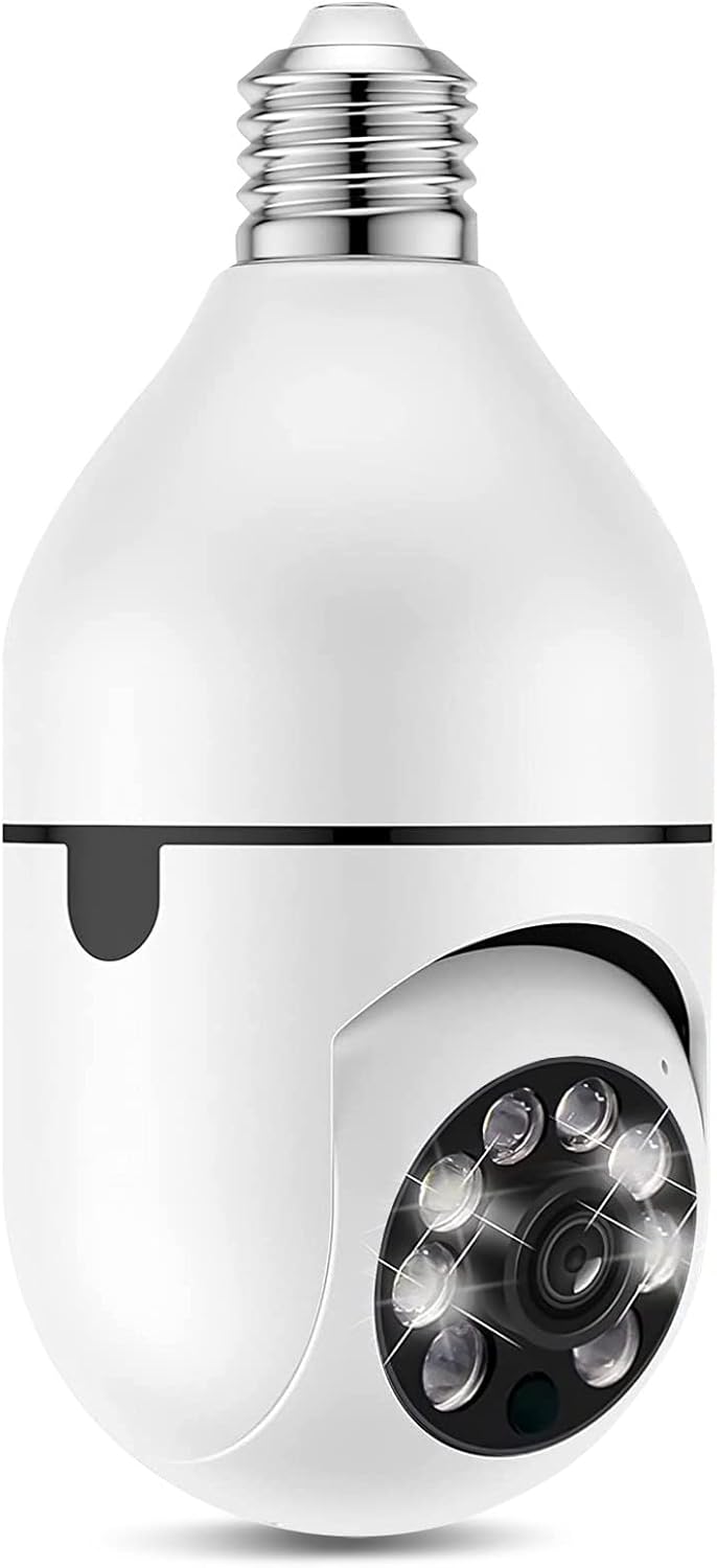 Light Bulb Security Camera 360 Pan Tilt Indoor Outdoor WiFi Full-HD C9785