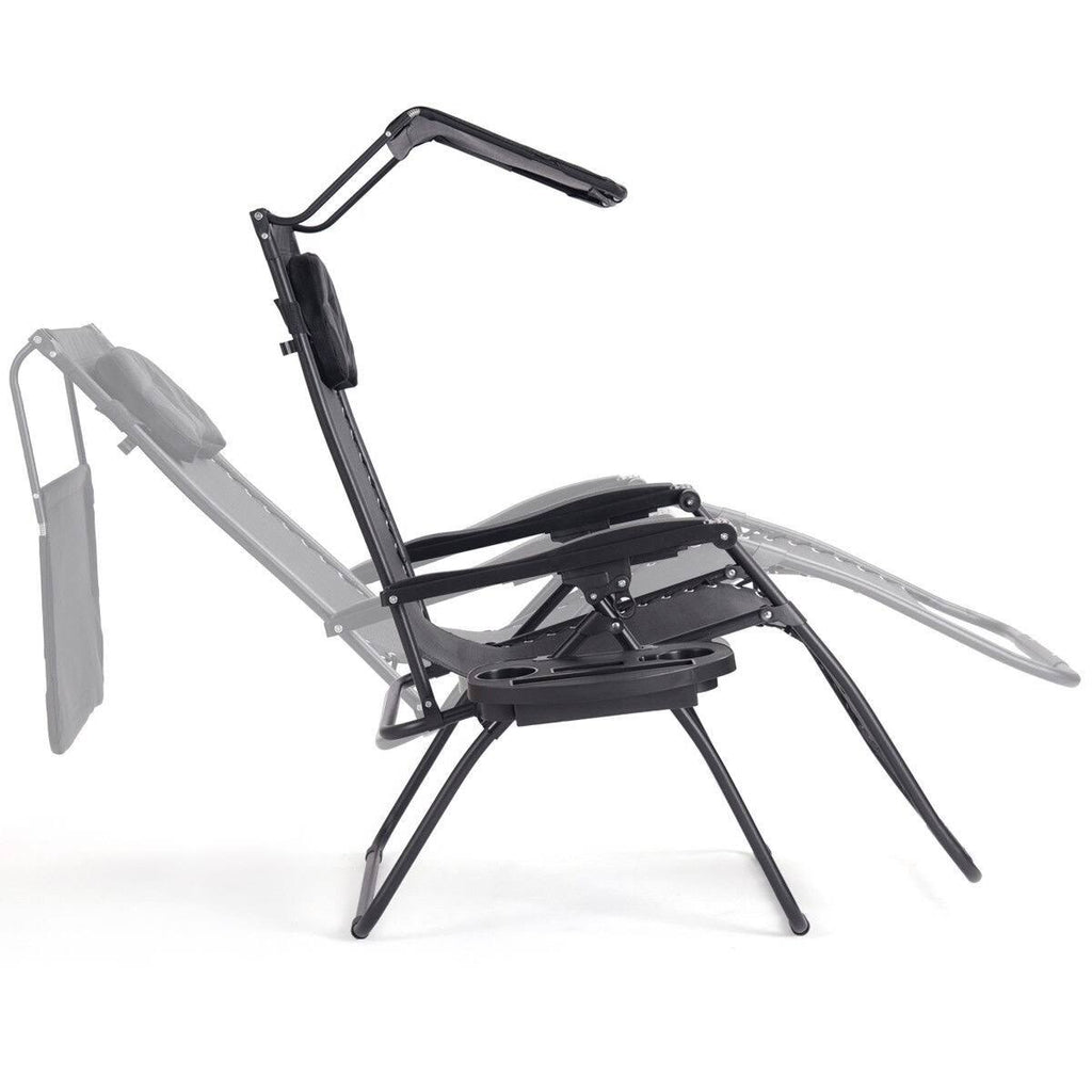 Folding Recliner Lounge Chair with Cup Holder D613