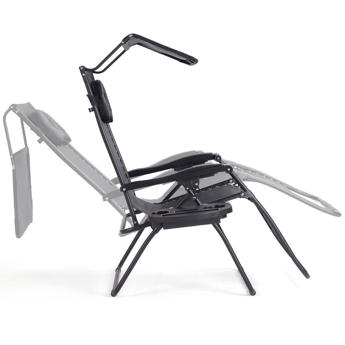 Folding Recliner Lounge Chair with Cup Holder D613
