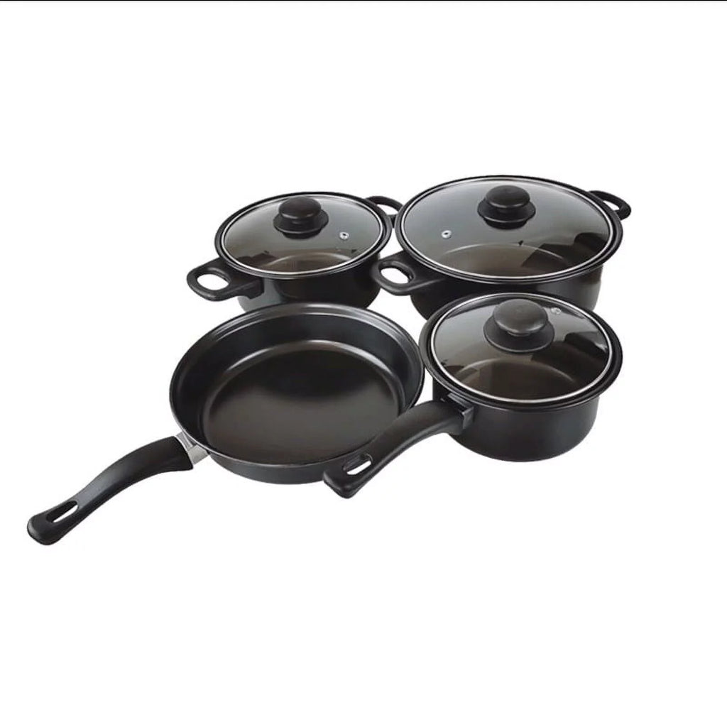 13 Piece Non-Stick Cast Iron Cookware Set with Glass Lids Y733446