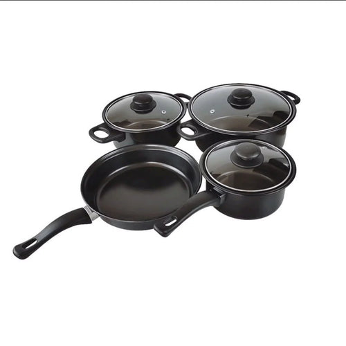 13 Piece Non-Stick Cast Iron Cookware Set with Glass Lids Y733446