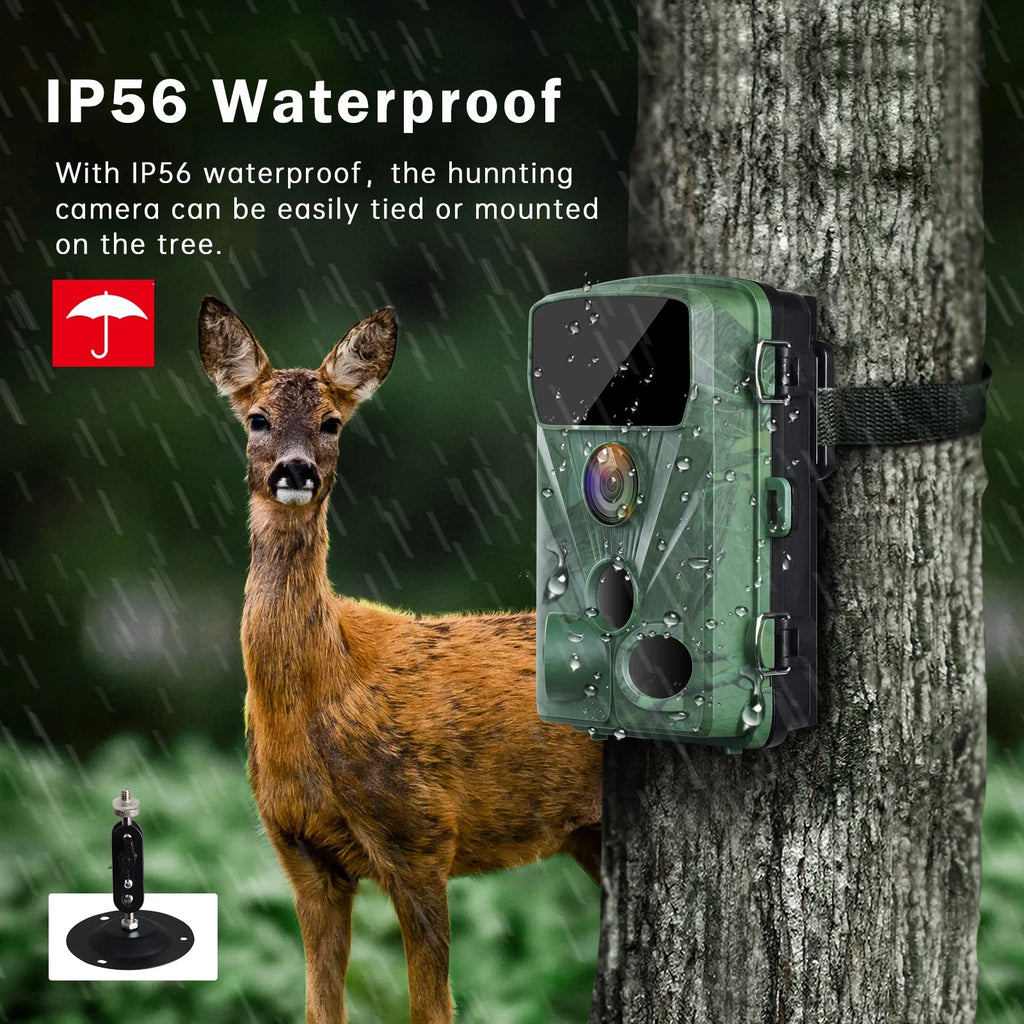 2 Pack 4K 20MP Trail Camera with Infrared Night Vision 120° Wide-Angle Waterproof 2.4" LCD F469546
