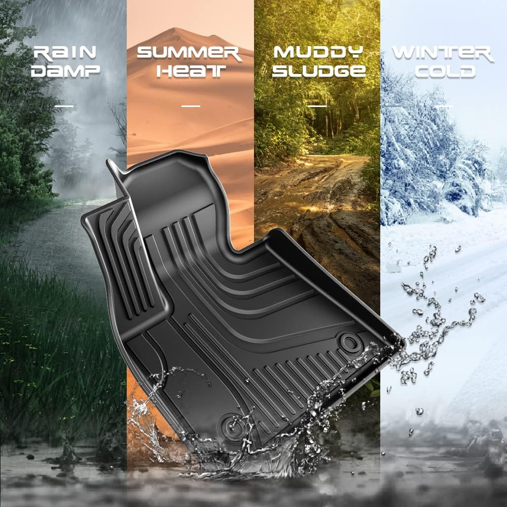 Black TPE All Weather Car Floor Liners Z214