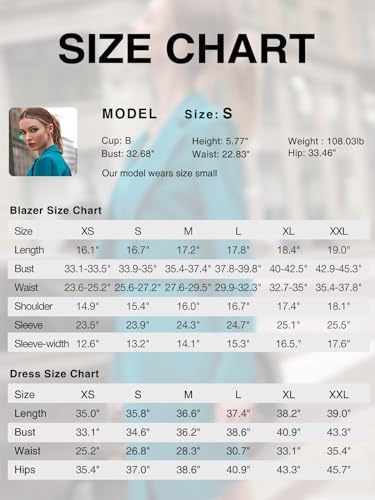 Women's Lightweight Blazer Dress Suit Sets 2 Piece Z887329