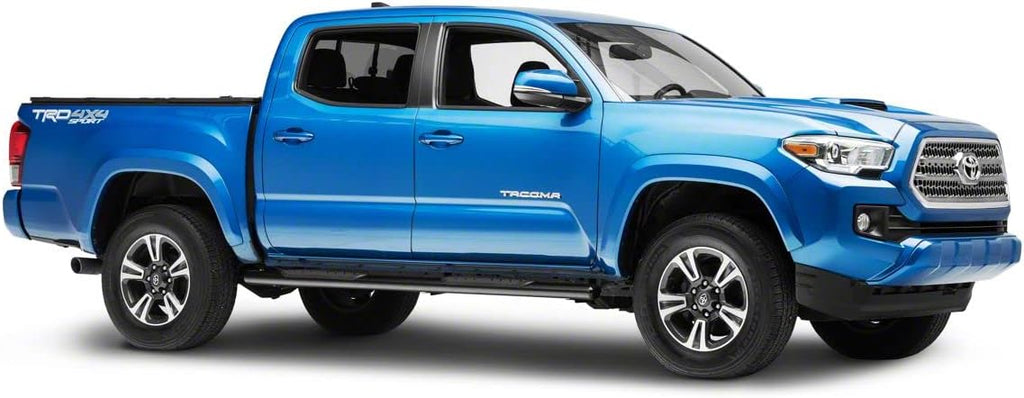 Black 4-Inch Oval Straight End Side Step Bars D314775