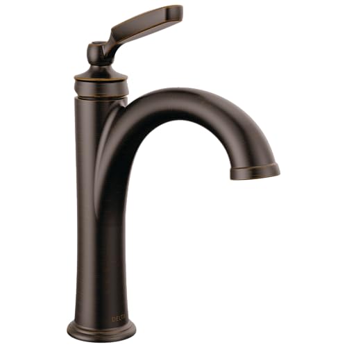 Brushed Nickel Single Hole Bathroom Faucet with Metal Push-Pop Drain Assembly G780577