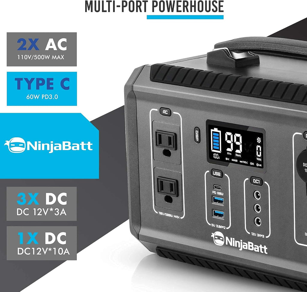 500W Portable Power Station with 560Wh Battery J9395