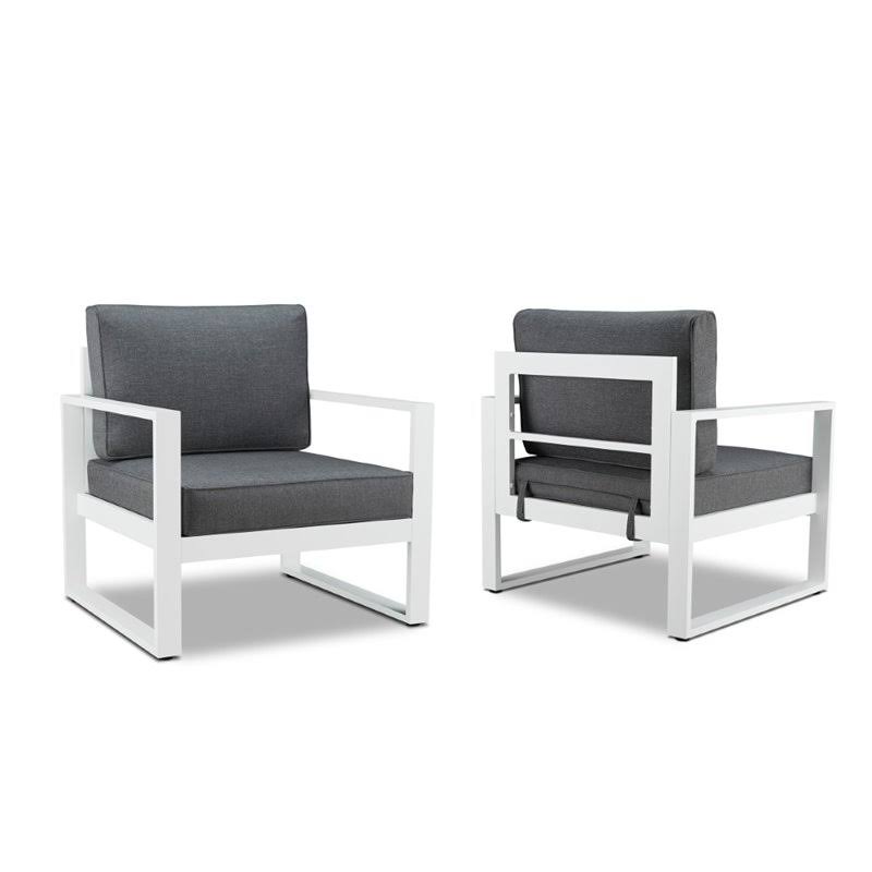 White Set of 2 Casual Chair L880962