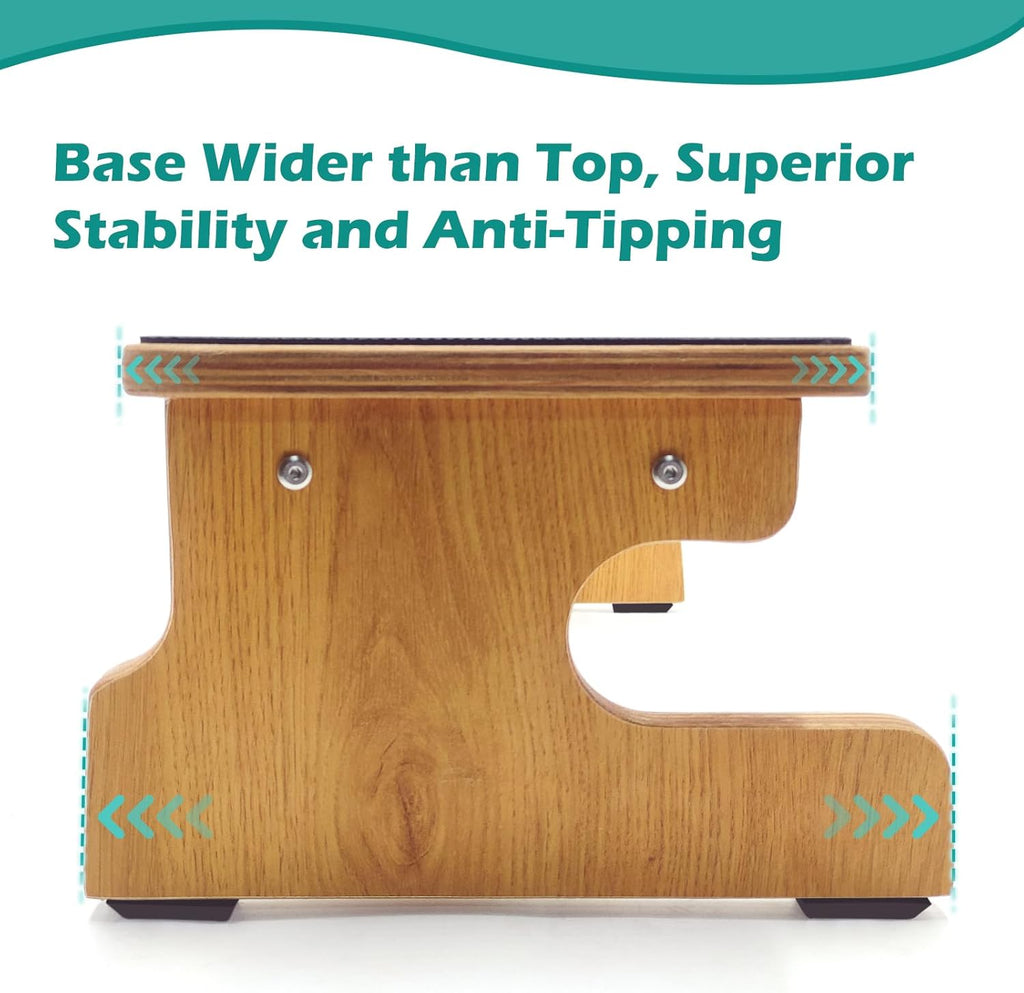 Wooden Toilet Stool Squat Adult, Extra Thick Multi-layer Wood L728654