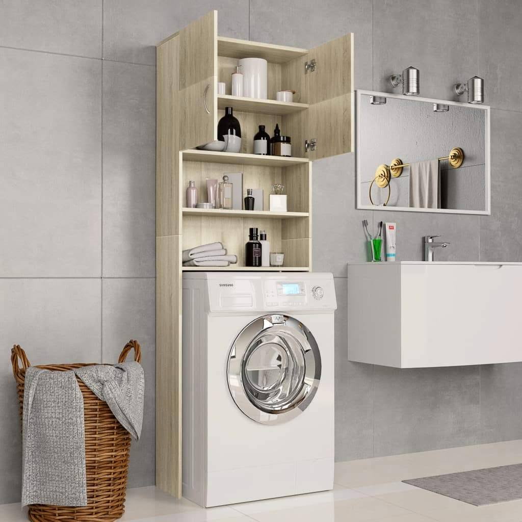 Black Chipboard Washing Machine Cabinet F6315