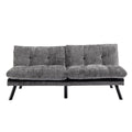 Dark Gray Polyester Memory Foam Convertible Futon Sofa Bed R50108