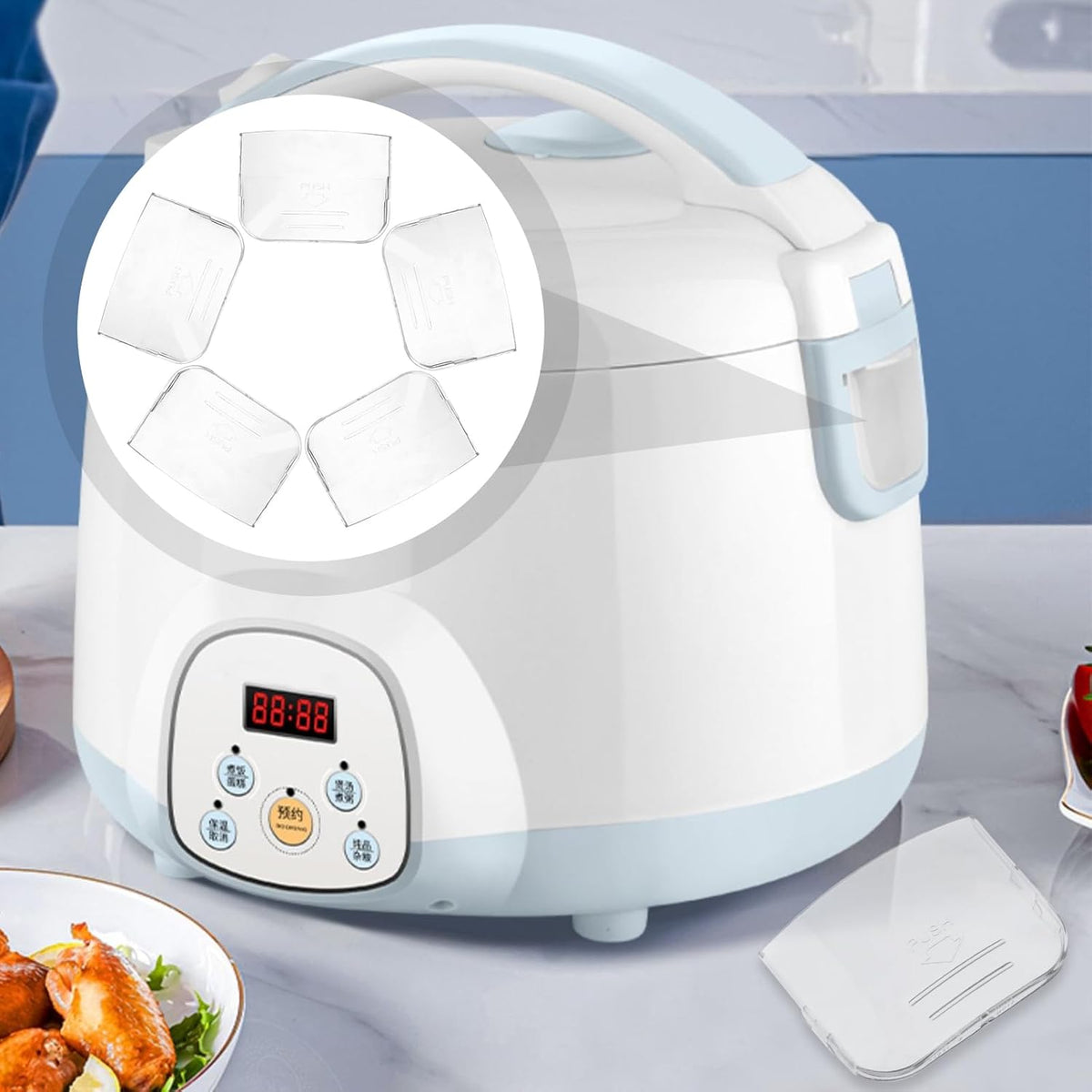 5pcs Plastic Rice Cooker Water Box T480947