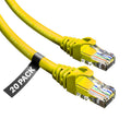 Cat6 Ethernet Cable 1 ft 100-Pack Yellow I845440