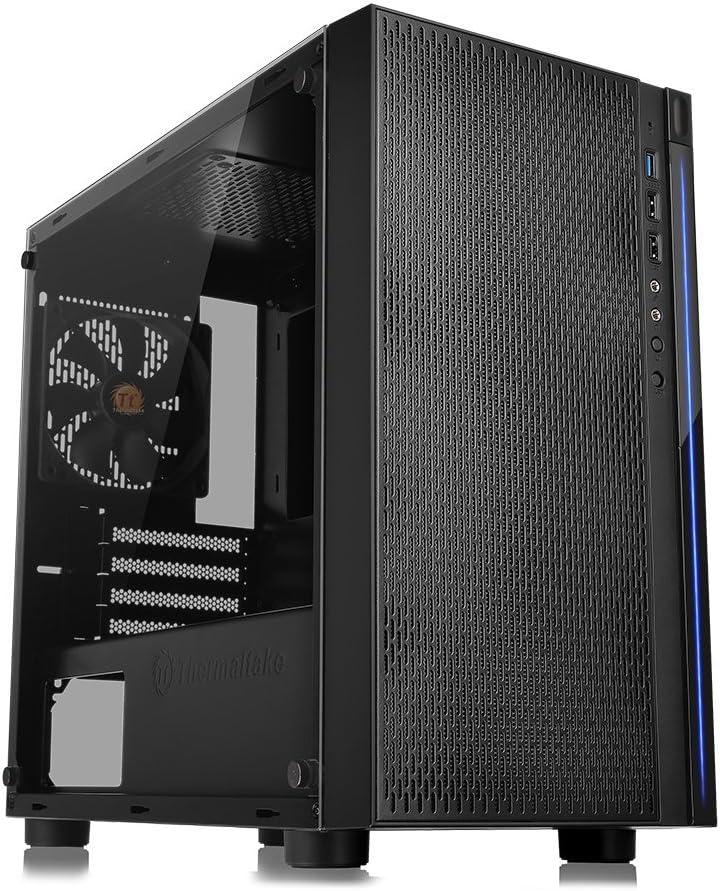 Tempered Glass RGB ATX Mid Tower Case with 120mm Rear Fan G3154