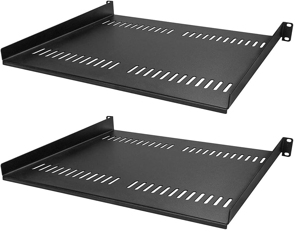19'' Wide Fixed Shelf for Server Cabinet, 2 Pack D657