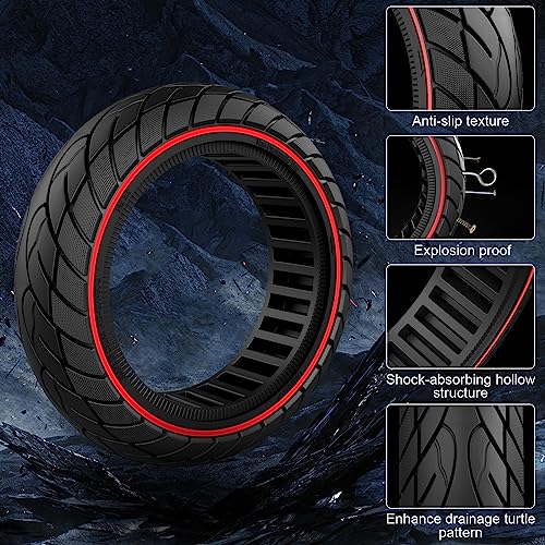10x2.50 Solid Rubber Tubeless Scooter Tire 2pc Red M51688
