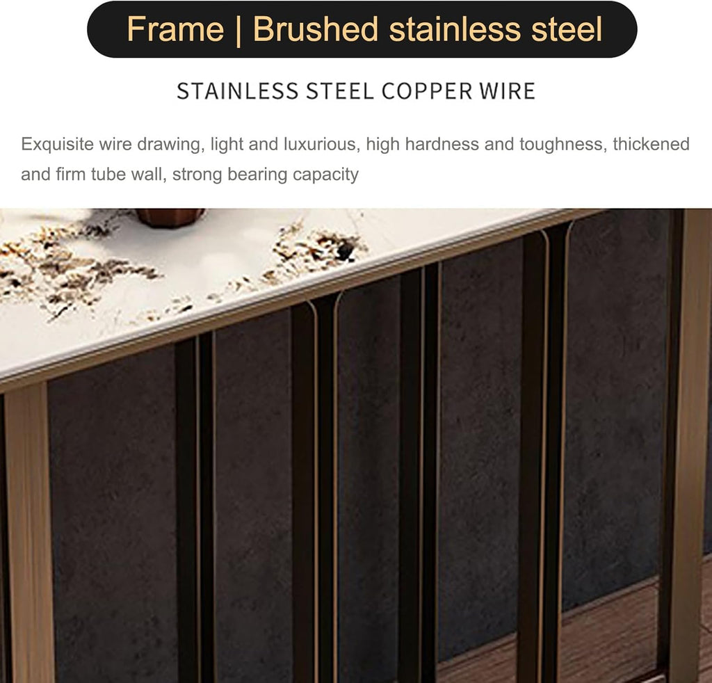 Narrow Entryway Table with Geometric Metal Base A22056