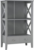 Grey Bathroom Storage Cabinet with 3 Shelves E728191