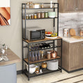 Industrial Kitchen Baker's Rack Microwave Oven Stand Kitchen Pantry Shelf Free Standing Utility Storage Cabinet Sideboard U642