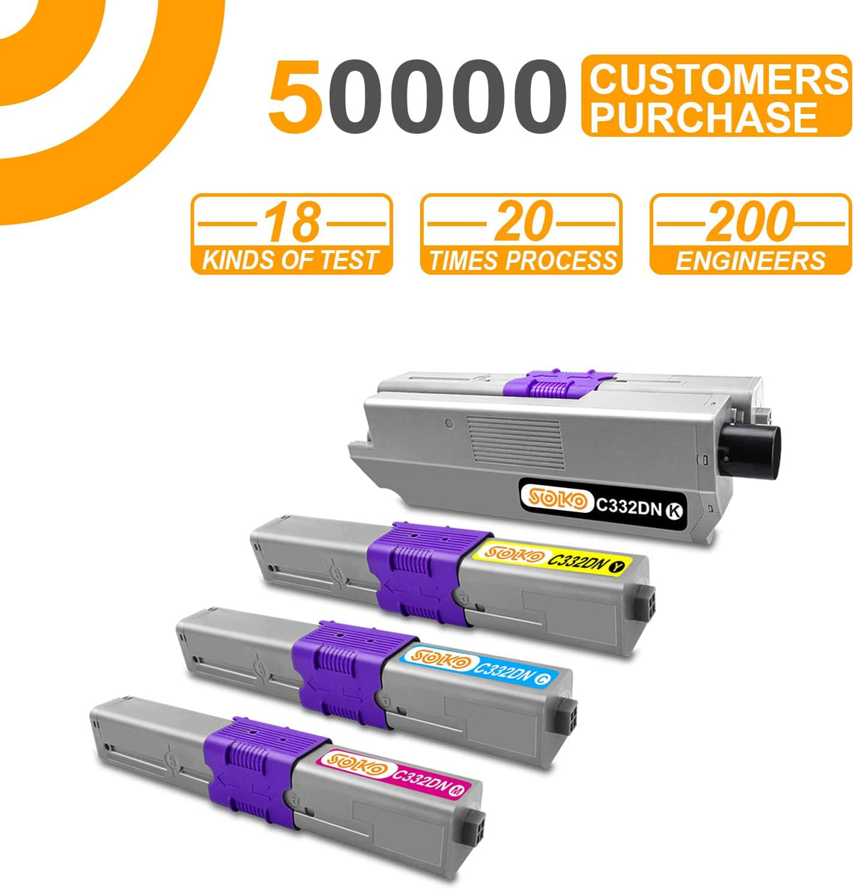 Remanufactured Toner Cartridge 1 Black 1 Cyan 1 Magenta 1 Yellow V4828