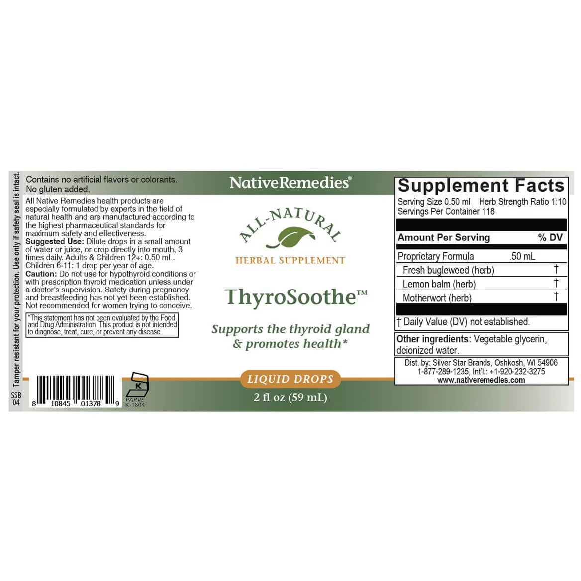 All Natural Herbal Supplement 59 mL B15868