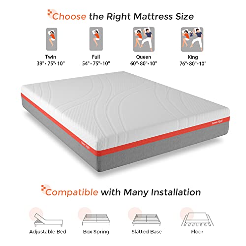 King Size 10 Inch Cooling Gel Memory Foam Mattress I192593