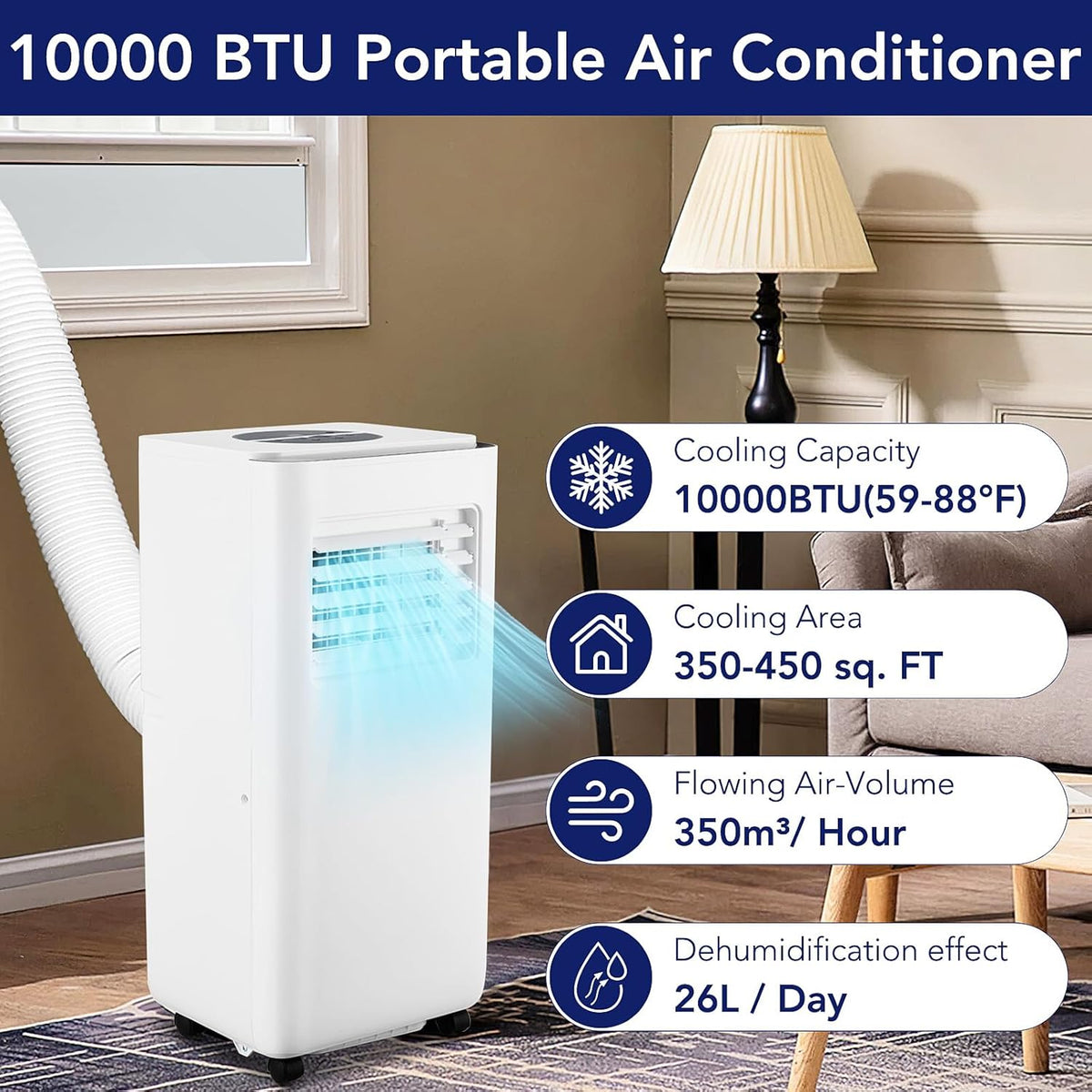 10,000 BTU Portable Air Conditioner with Remote Control U112