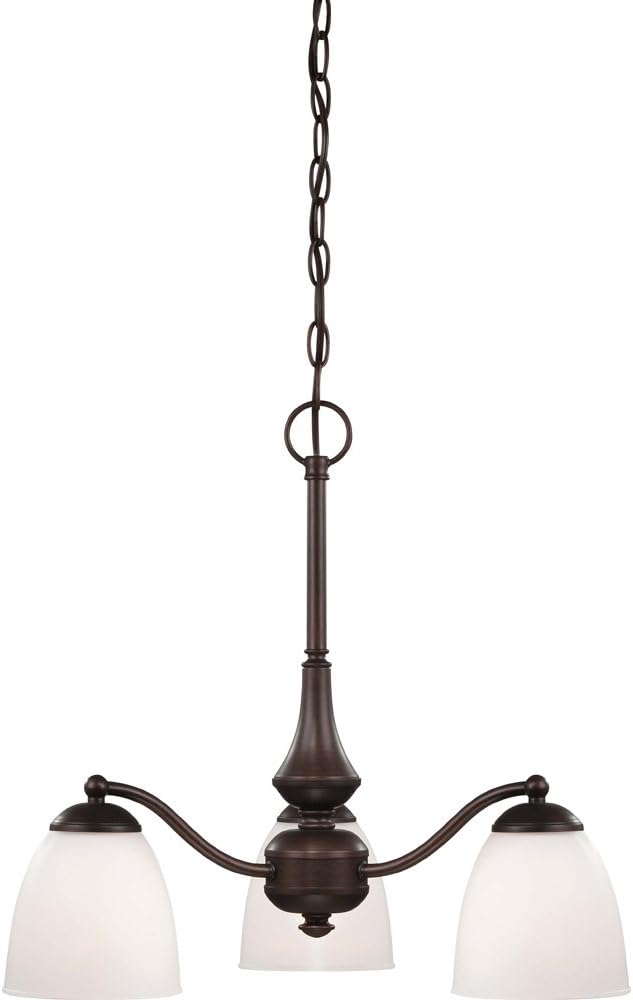 Three Light Vanity Frosted Glass Brushed Nickel Fixture D4226