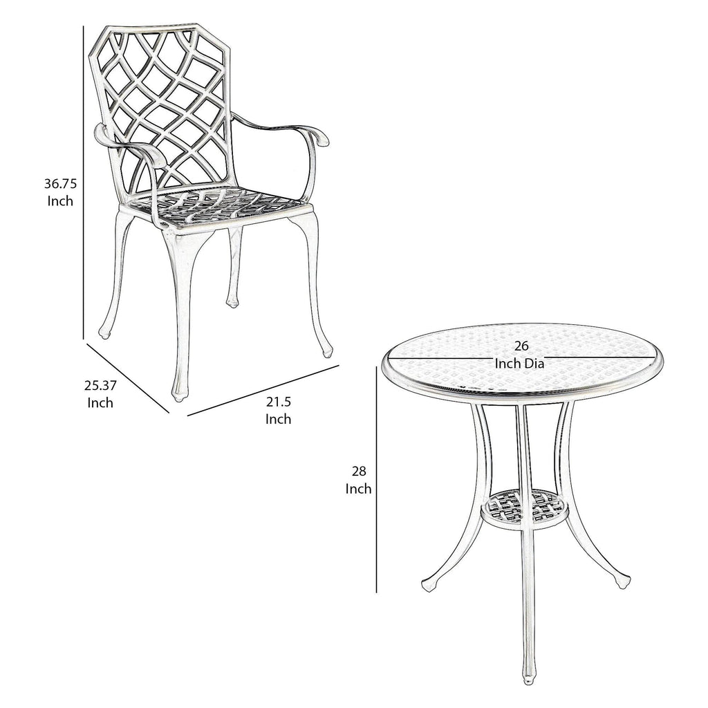 Black Table Set of 1 Table and 2 Chairs with Cabriole Legs E7203