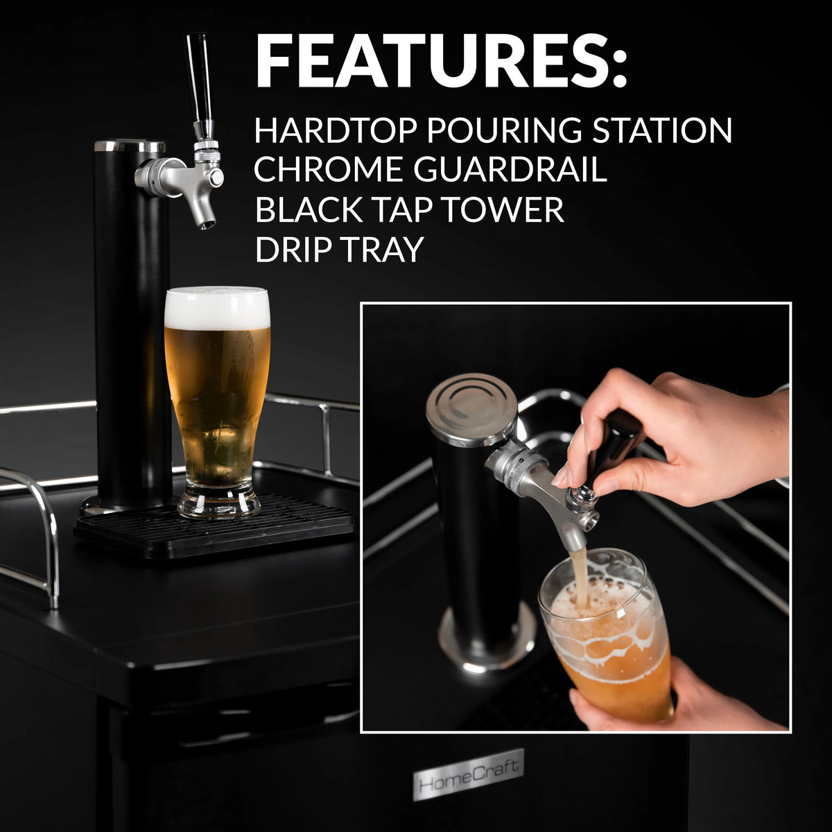 4.9 Cu. Ft. Black Stainless Steel Kegerator Draft Beer Dispenser I801391