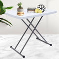 30x20" White Plastic Height Adjustable Folding Table V270