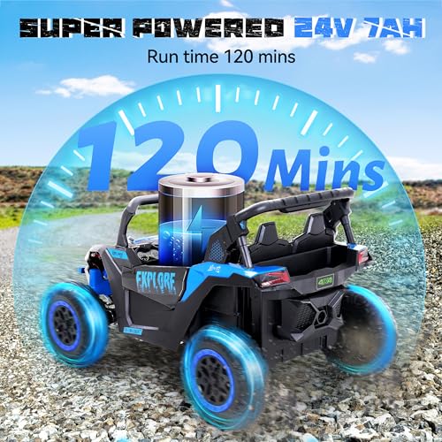 Kids Ride on Car, Electric 4WD Off-Road UTV Truck, 7Ah Battery with Remote Control, Blue G582994