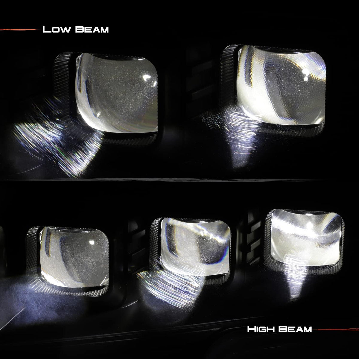 Black Projector Beam Headlights Pair L45641
