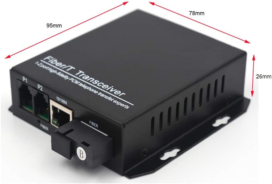 Telephone Fiber Optic Extenders, 2 Ports PCM Voice with 10/100Mbps Ethernet Over Optical Fiber S315304