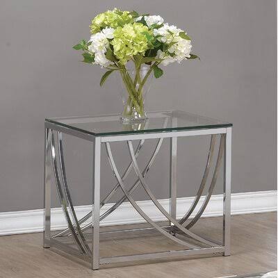 Glass Top Frame End Table P66812