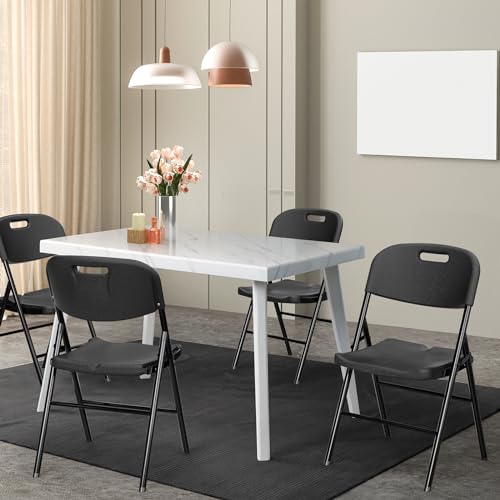 White 10 Pack HDPE Folding Chairs with Steel Frame N146