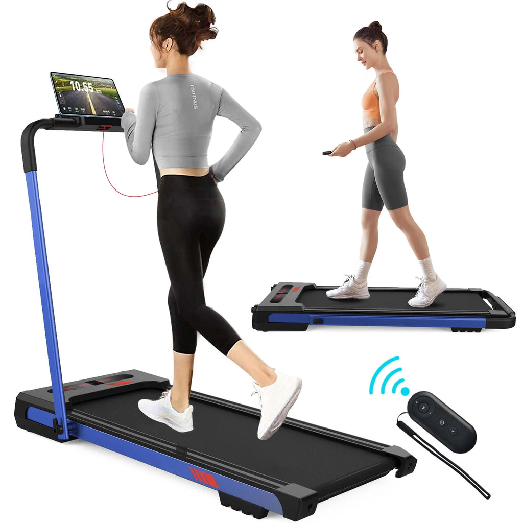 3.5 HP 2 in 1 Folding Treadmill 300lb Capacity Black B957