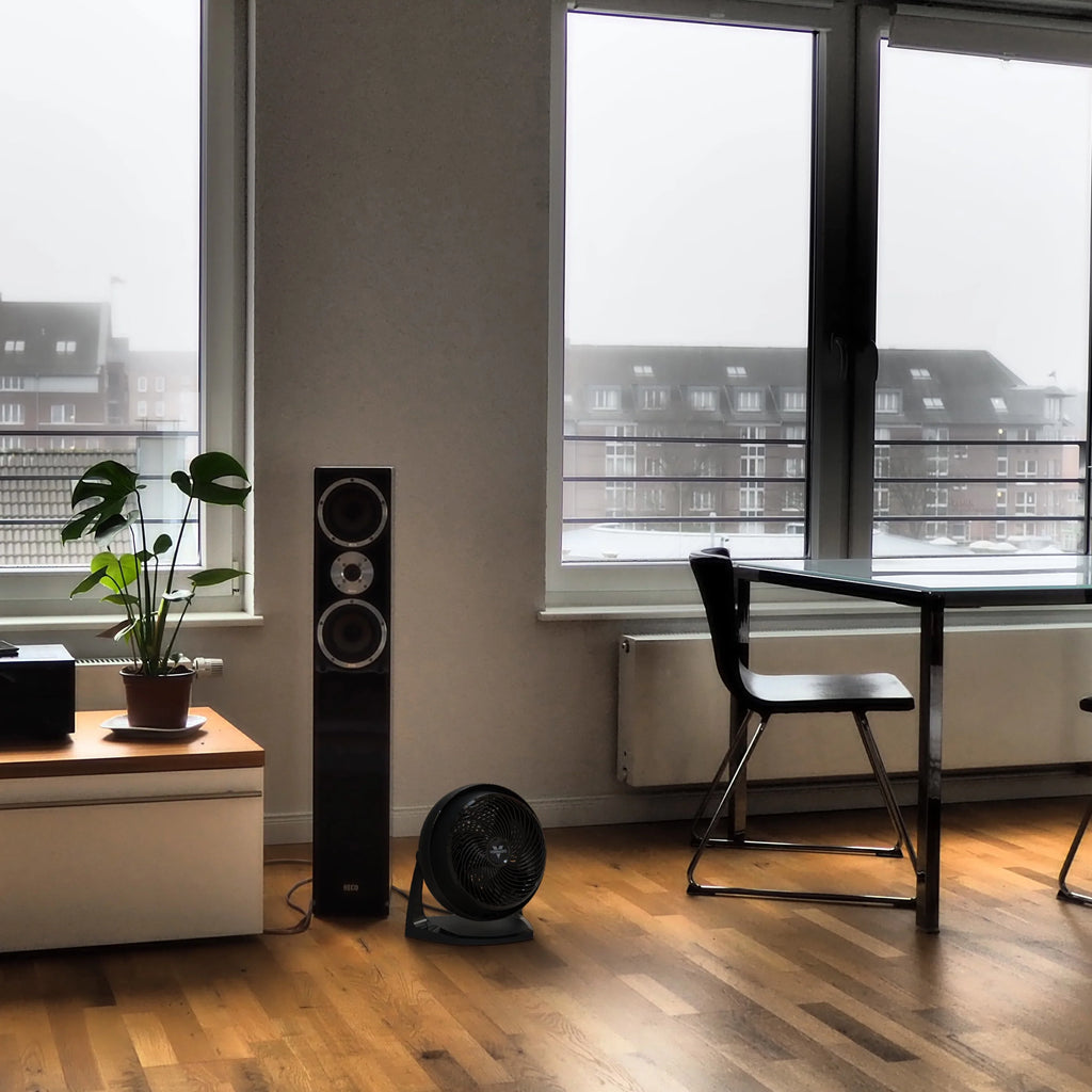 Black Whole Room Air Circulator Floor Fan I743