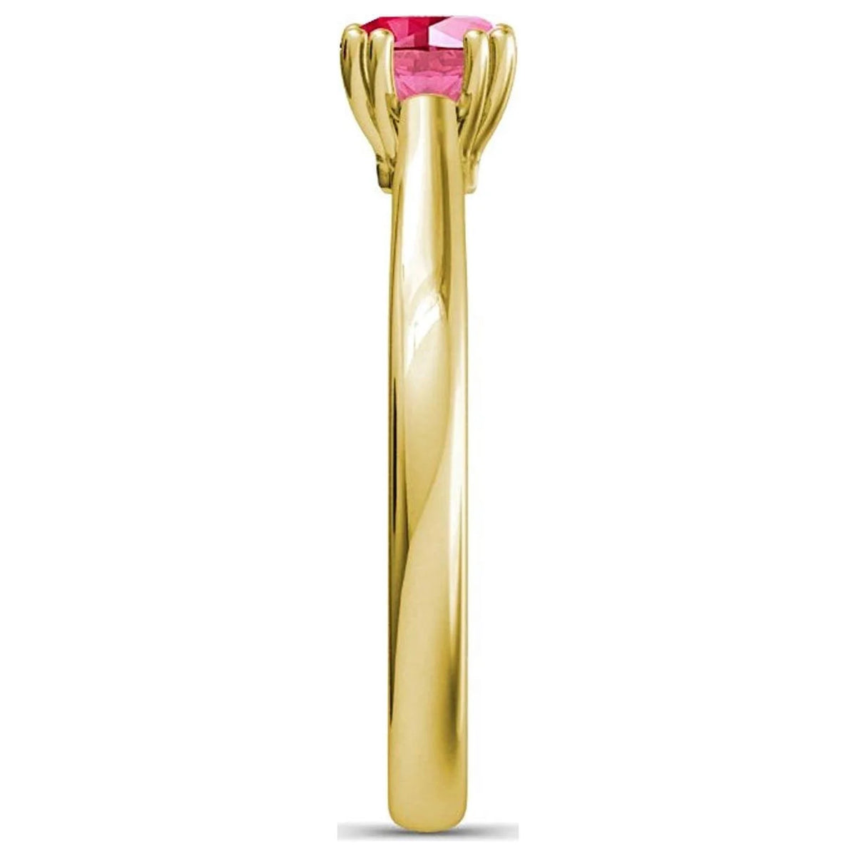 Pink Tourmaline 8 Prong Solitaire Engagement Ring 0.95 ct 14K Yellow Gold Y7143