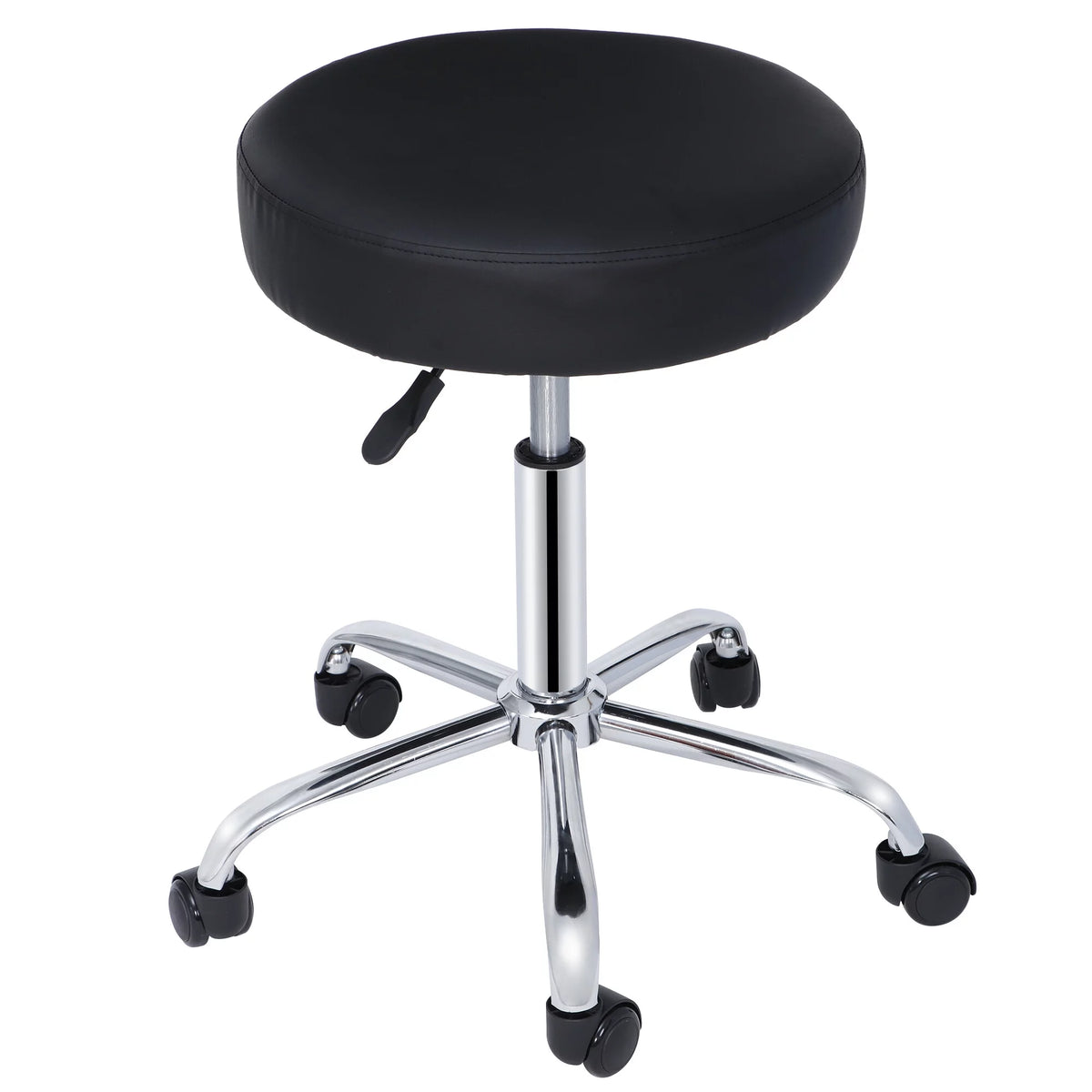 Adjustable Hydraulic Rolling Swivel Stool Black Q132932