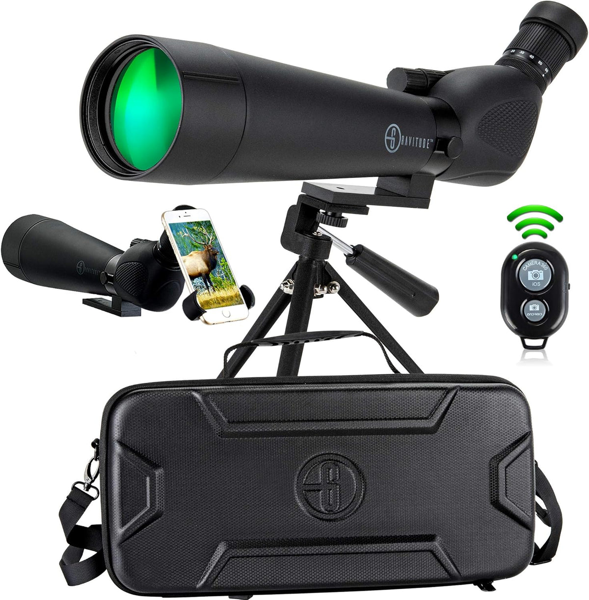 20-60x80mm HD Spotting Scope with Tripod and Carry Case Q887217