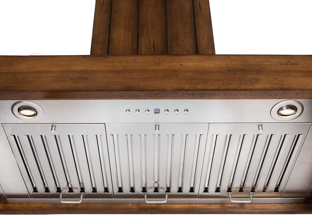 36 in. Wooden Wall Mount Range Hood with Motor F5734