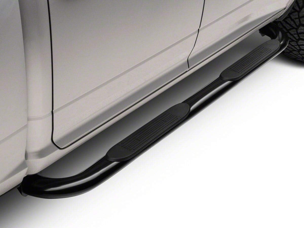 Black 4-Inch Oval Bent End Side Step Bars U55550