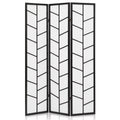 Black 3 Panel Wood Folding Room Divider X751