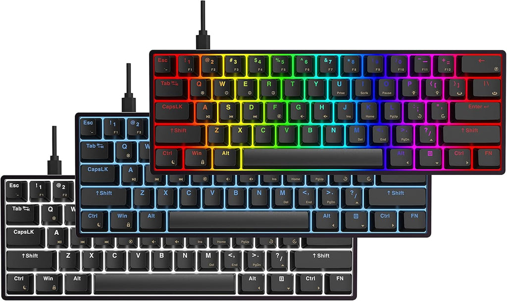 61 Keys Aluminum Case Hot Swappable Mechanical Keyboard T98053