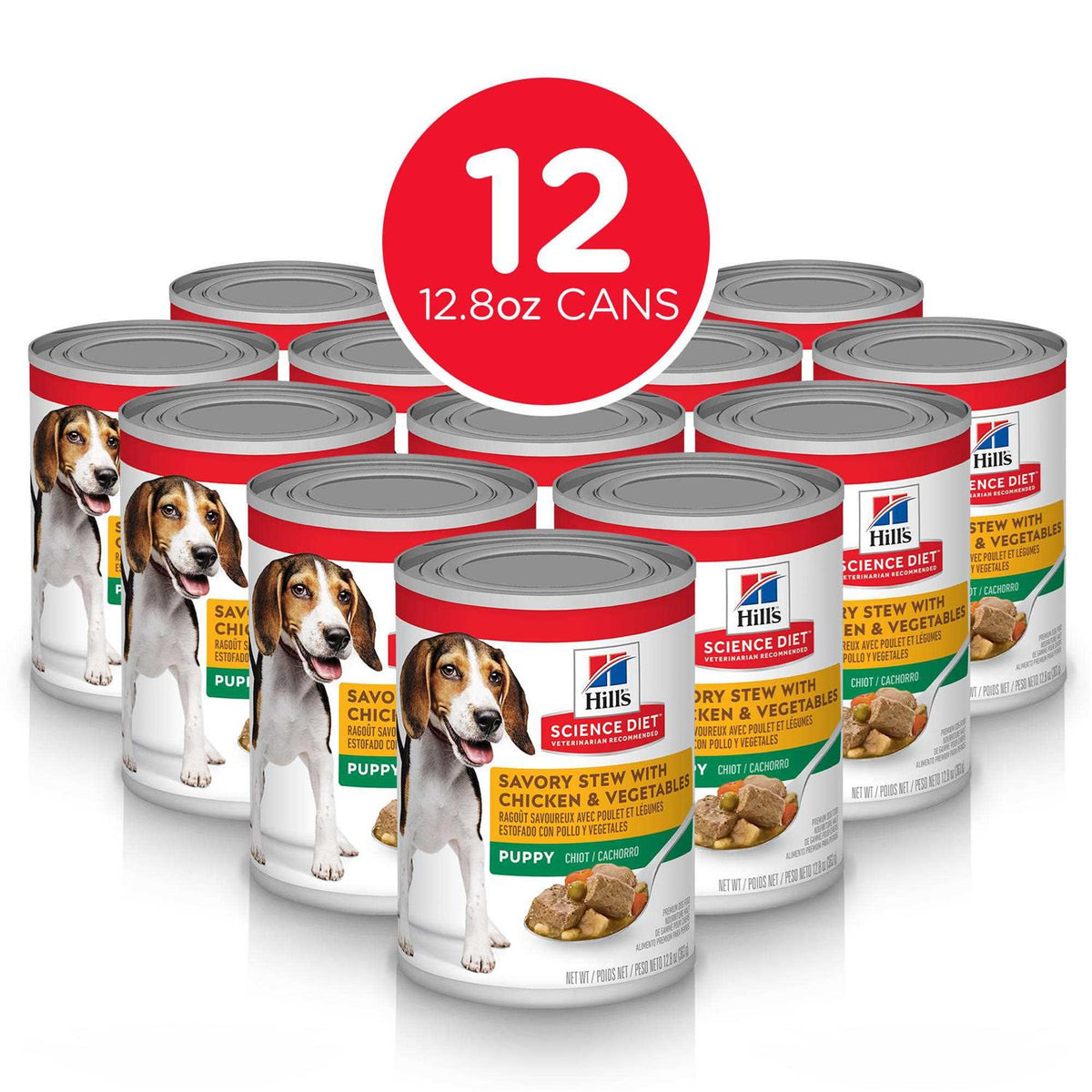 Puppy Chicken & Veggies Dog Food, 12.8-oz, 12 ct K532