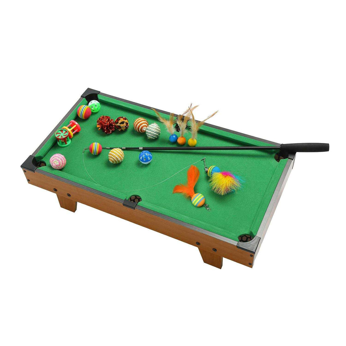 Mini Pool Table for Cat with Feather Teaser I355
