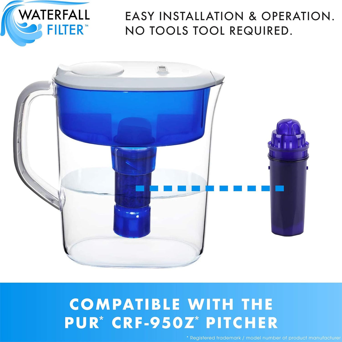 Water Filter Replacement Pitcher Filters (Pack of 6) H6666