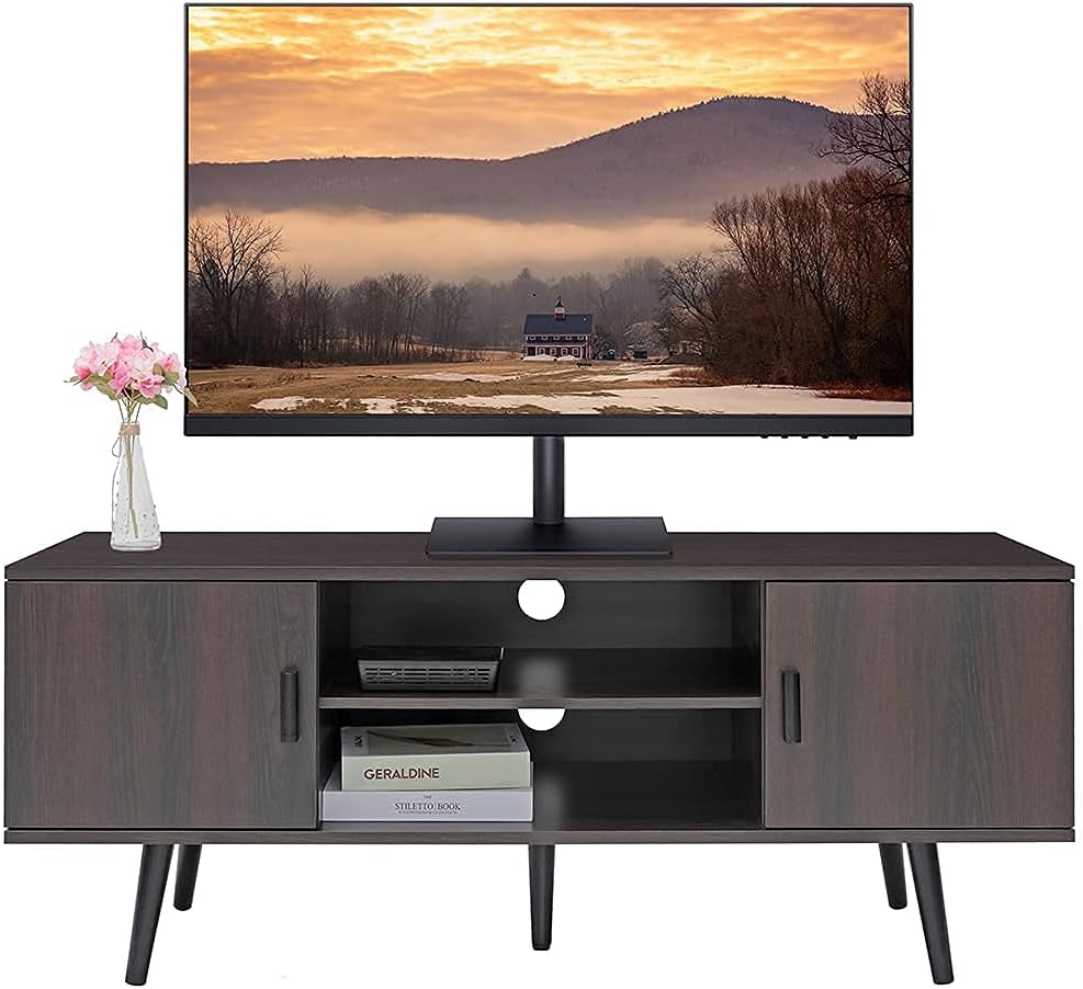 Rustic Brown TV Stand with 2 Storage Cabinet F992561