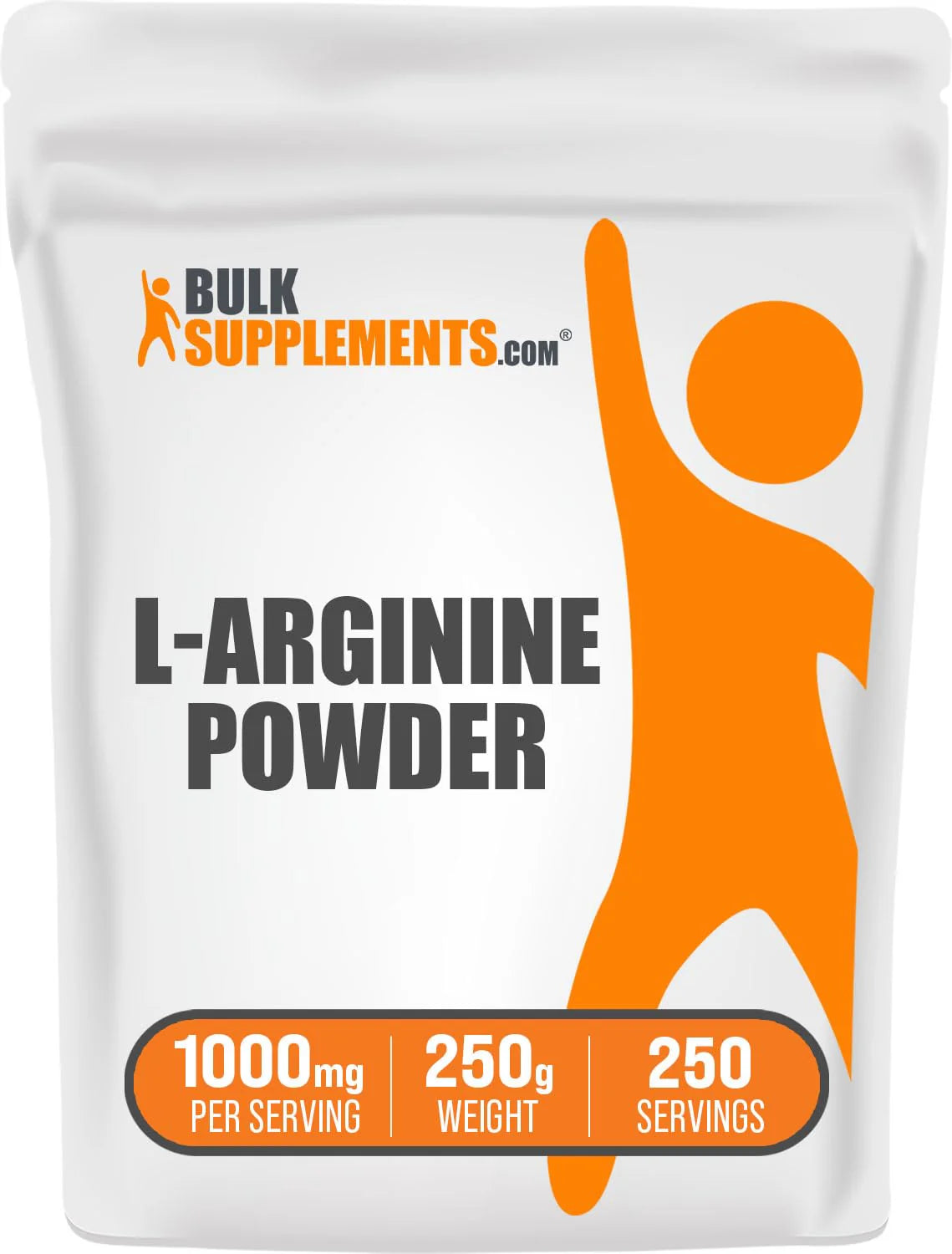 L-Arginine Powder 1000mg Unflavored Gluten Free 250g T4964